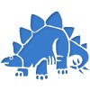 Schablone Stegosaurus